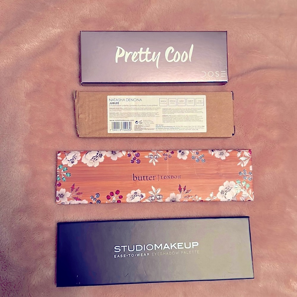 Studio Makeup, Natasha Denona, Pretty Cool, Butter London.